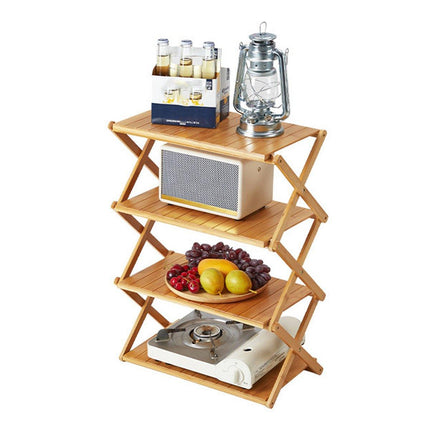 Portable Camping Shelf Multi-functional Picnic Organizer Folding Storage Rack