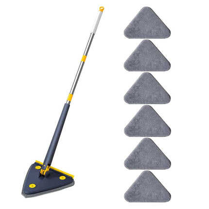 Adjustable Rotating Triangle Mop Wet Dry Dual-use Household Mop with Scraper