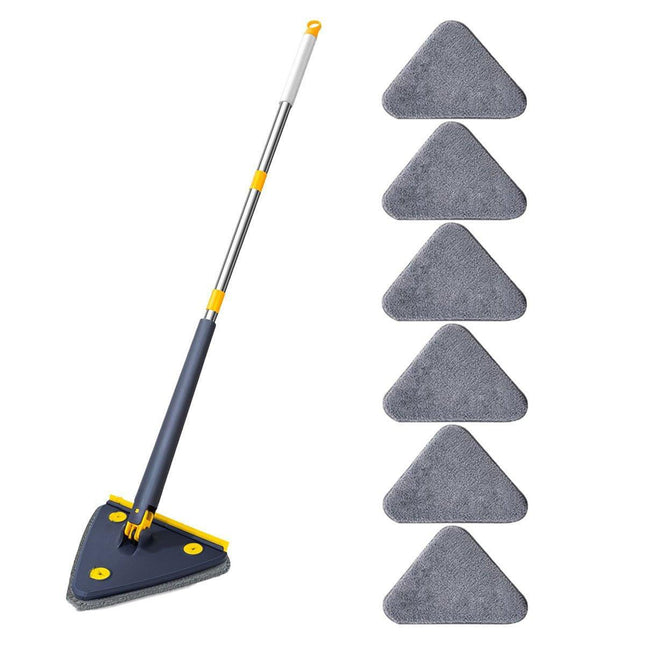 Adjustable Rotating Triangle Mop Wet Dry Dual-use Household Mop with Scraper
