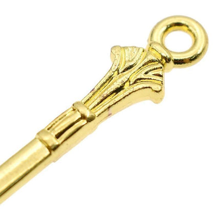 2PCS Gold Snuff Spoon Micro Spoon Spatula Spoon Stainless Steel Scoop - Aimall