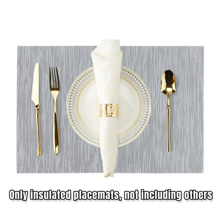 4PCS PVC Braided Placemat Heat Insulation Mat Home Non-slip Waterproof Coaster