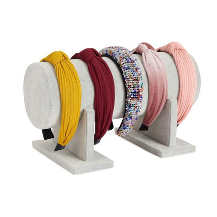 Jewelry Display Stand Headband Holder Organizer Chains Velvet Storage Rack - Aimall