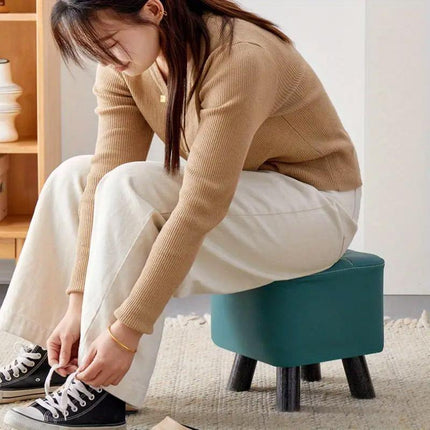 Small Stool Household Sofa Stool Shoes Changing Low Seat for Bedroom and Living