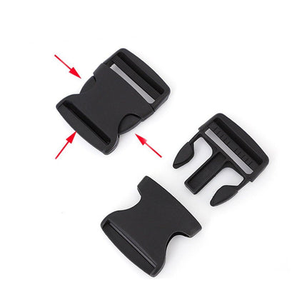 10pcs Black Plastic Buckle Clips for School Bag Backpack Strap Multifunctional