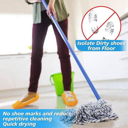 10pairs Washable Floor Cleaning Mop Shoes Removable Slipper Covers for Mopping