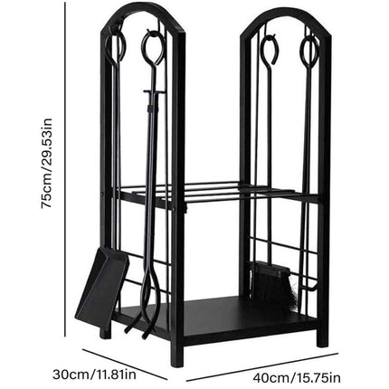 Firewood Storage Rack Heavy Duty Wood Stacking Holder for Camping Fireplace