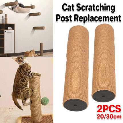 2pcs Sisal Cat Scratching Post Climbing Frame Replacement Pole for Cats Activity