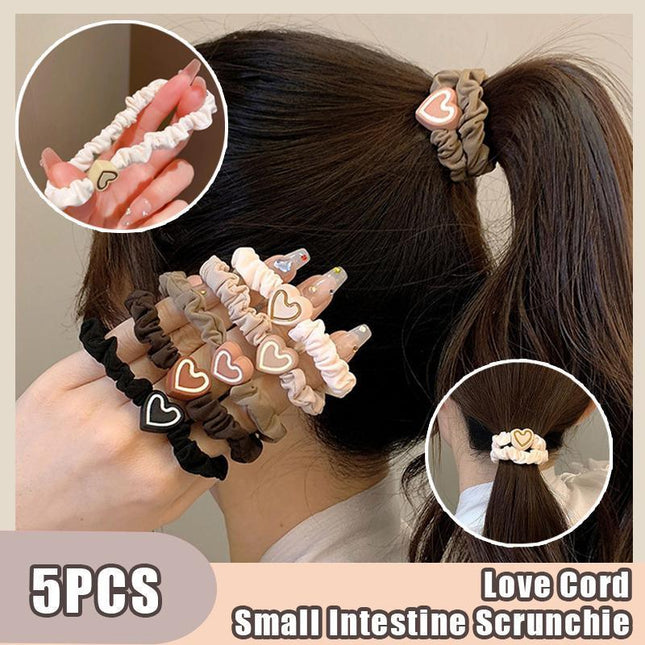 5PCS Hair Bands Girl Ponytail Updo ElasticHair Bands Love Headband Hairless - Aimall