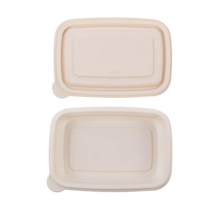50pcs Eco Friendly Corn Starch Lunch Box Degradable Takeout Bento Container