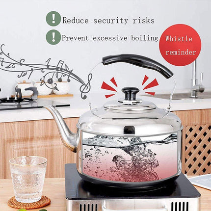 Large Capacity Stainless Steel Kettle for Home Restaurant Induction Cooker Safe