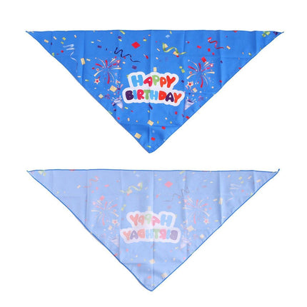 Pet Birthday Cake Hat and Triangle Towel combination Fun Party Dress Up for Pets