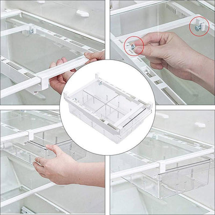 2 Pack Fridge Crisper Drawer Storage Boxes Food Organizer for Fresh Produce