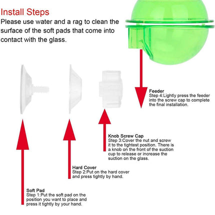 Suction Cup Reptile Feeder Anti-Escape Reptiles Water Bowl Live Fodder Container