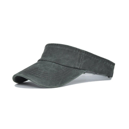 Unisex Summer Denim Sun Visor Cap Breathable Washed Running Hat UV Protection
