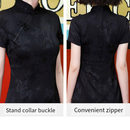 Girls Retro Cheongsam Dress French National Style Fashion Improved Qipao