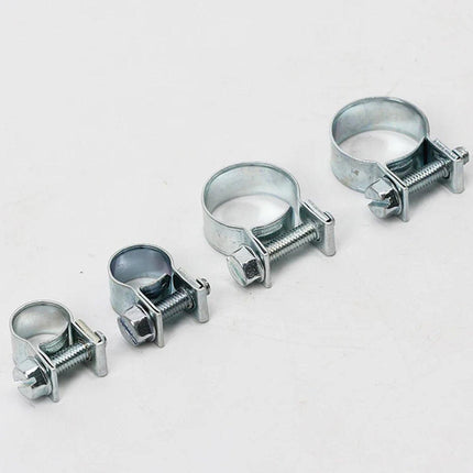 10pcs Galvanized Iron Fuel Hose Clamps For Automobile Air Pipe Secure Grip