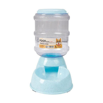 Automatic 3.8L Food Feeder Pet Dog Cat Puppy Dispenser Feeder Bowl Bottle - Aimall