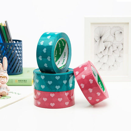5pcs Cute Personality Packing Sealing Tape Adhesive Heart Design Colourful Glue
