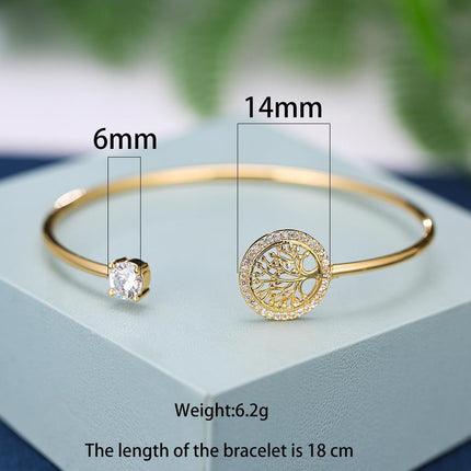 Hollow Tree of Life Bracelet Retro Fashion Jewelry Adjustable Hope Bangle