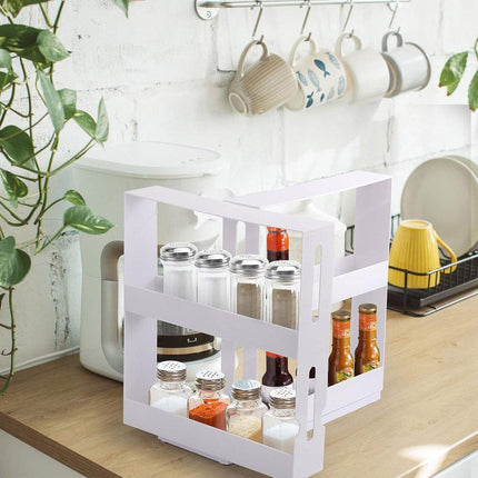Rotating Spice Rack Kitchen Organizer Food Storage Rack Spice Organizer Stand