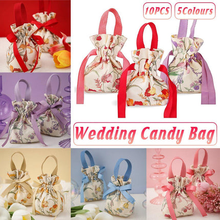 10pcs Wedding Candy Bags and Boxes Candy Packaging Set for Favors and Treats