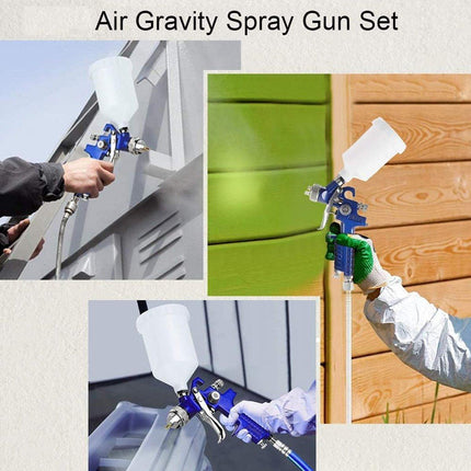 HVLP Gravity Feed Spray Tool Automotive Paint Sprayer Kit Nozzle Set