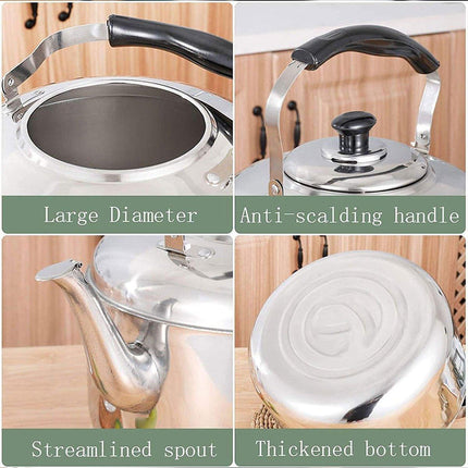 Large Capacity Stainless Steel Kettle for Home Restaurant Induction Cooker Safe