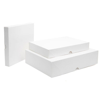 Premium Shirt Packaging Boxes 350g White Cardboard 2Sizes Easy Storage Flat Pack