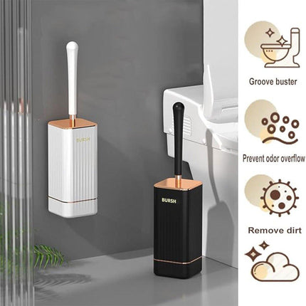 Silicone Toilet Brush Wall-mounted Design for Toilet Cleaning