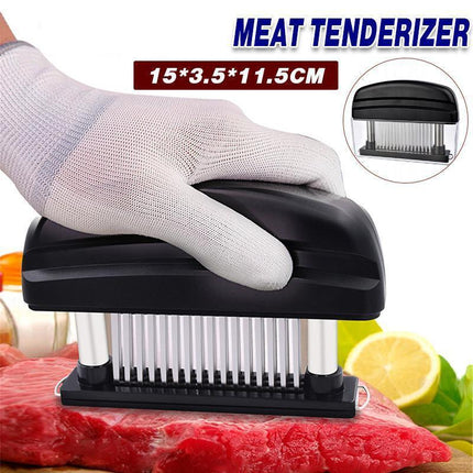48-Blade Stainless Steel Meat Beef Tenderizer Jaccard Steak Chicken Pouch Hole - Aimall