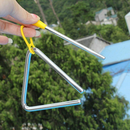 Kids Metal Musical Triangle With Striker Rod Percussion Instrument Toys Gift - Aimall