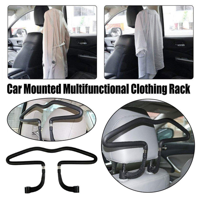 Car Seat Back Hanger Multifunctional Clothes Storage Rack PU Leather Suit Holder
