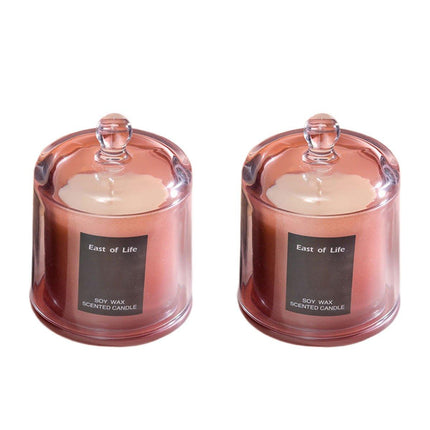 2Pcs Smokeless Glass Aromatherapy Candles Scented Gift Set for Relaxation