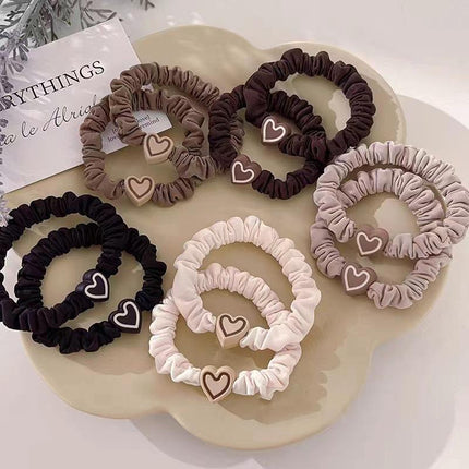 5PCS Hair Bands Girl Ponytail Updo ElasticHair Bands Love Headband Hairless - Aimall