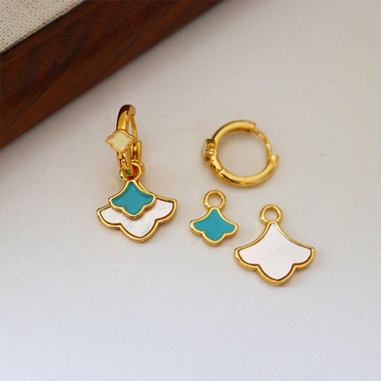 New Chinese Ginkgo Leaf Earrings Simple Delicate Design Elegant Jewelry