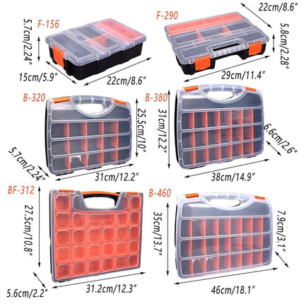 Clear Plastic Storage Box Multi Compartment Organizer for Small Parts Beads