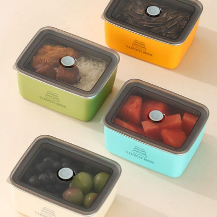 4pcs Sealed Crisper Food Storage Container Set Bento Box Refrigerator Organizer