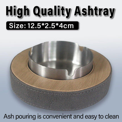 Leather Tissue Box Holder Decorative Storage Box with Ashtray for Hotel Use