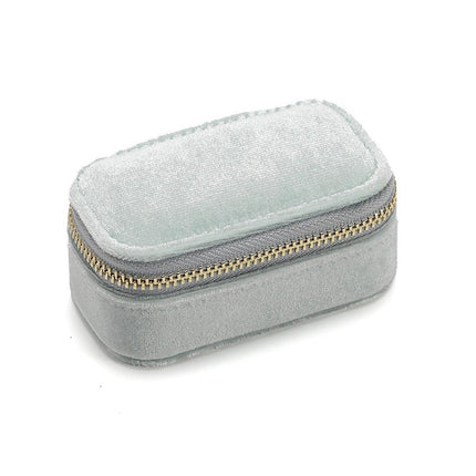Velvet Mini Travel Jewelry Storage Box Portable Organizer Ring Earring Holder