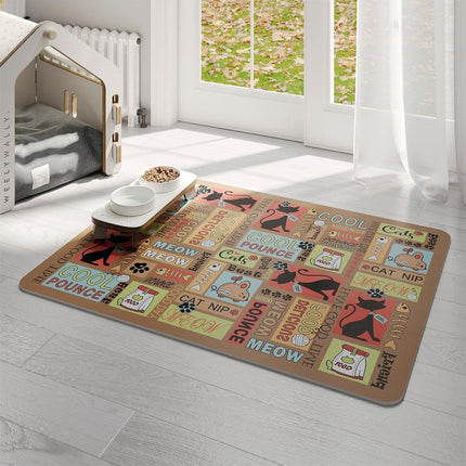 Waterproof Pet Floor Mat Carpet For Dog Cage Feeding Area Anti Slip Washable