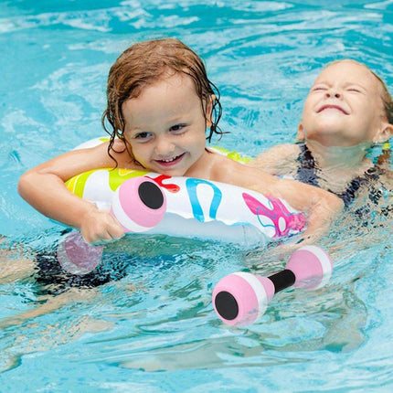 2PCS Arm Buoyancy Rings Dumbbell Style Float Set for Water Activities and Fun