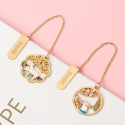  Retro Metal Rabbit Bookmark