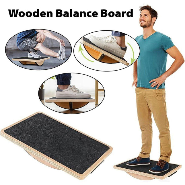 Professional Balance Board Wooden Fitness Wobble Yoga Board Pilate Fitness Train