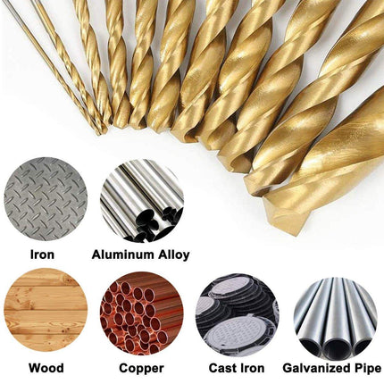 99X HSS Titanium Drill Bit Tool Set 1.5-8mm Twist Drill For Wood Metal Grooving