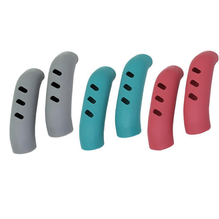 2pcs Silicone Pan Handle Covers Heat Resistant Anti-Ironing Wok Ear Insulated