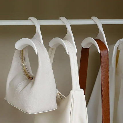 10PCS Wardrobe Plastic Storage Rack Hook Multi-Purpose Hanger Tie Scarf Holder