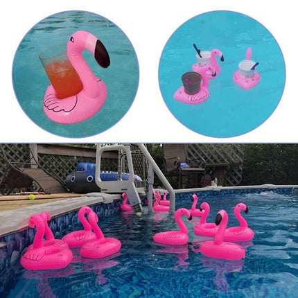 Inflatable Floating Drink Cup Can Beer Holder Swimming Pool Bath Beach Party 5PCS - Aimall