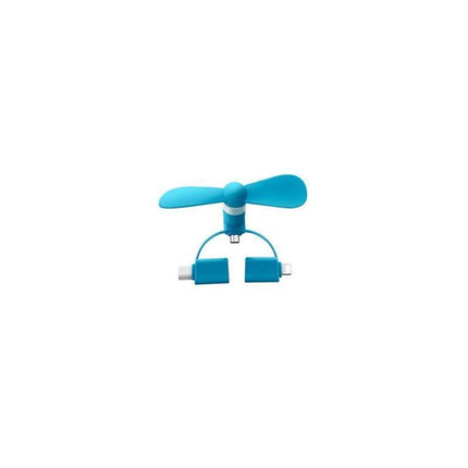 3 In 1 Portable Cell Phone USB Mini Fan For iPhone Android TypeC Mobile Model - Aimall