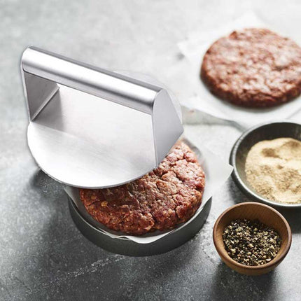 Burger Press Meat Smasher Hamburger Steak No-Rust for Griddle Accessory BBQ Home - Aimall