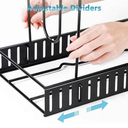 Adjustable Multi Layer Pot Lid Rack Vertical Storage Organizer Countertop Holder